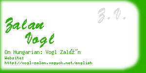 zalan vogl business card